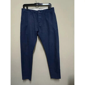 Topman Navy Blue Mens Chino Pants Size 34x32 Office Hoco Business